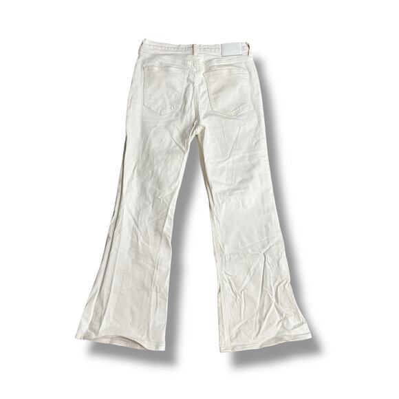 Aritzia Denim Forum Twiggy High Rise Flare White Jeans Size 28L - Picture 7 of 7